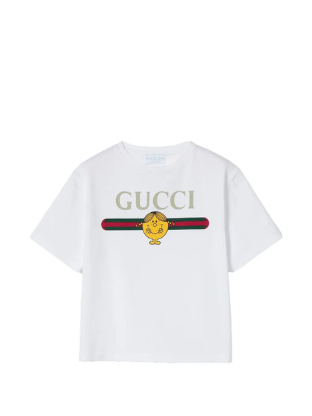  Gucci Kids X Mr. Men Little Miss Logo-detail T-shirt - White 
