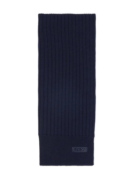  Gucci Logo-patch Scarf - Blue 