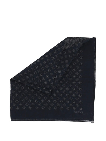  Gucci Logo Scarf - Blue 