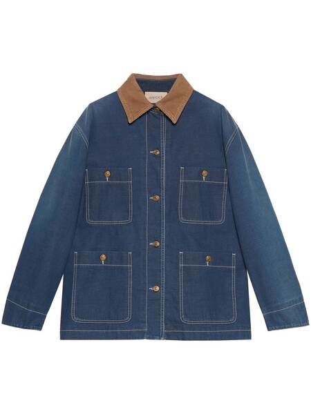  Gucci Longline Denim Jacket - Blue 