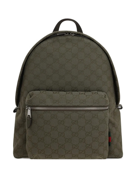 Gucci Medium Gg Canvas Backpack - Green 