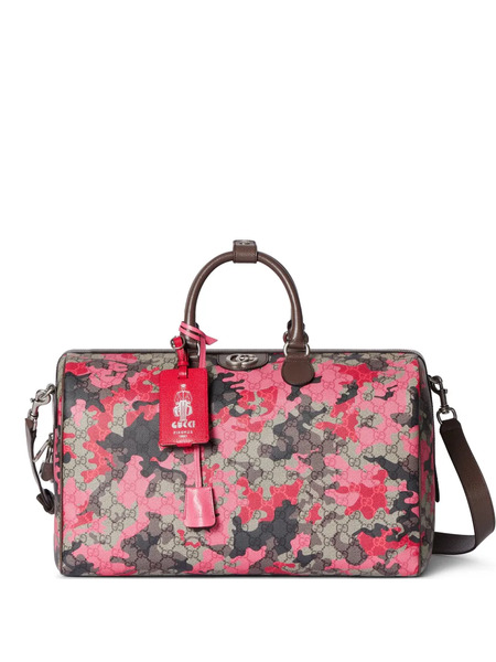  Gucci Medium Gg-pattern Holdall Bag - Pink 