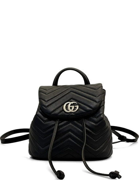  Gucci Mini Gg Marmont Quilted Backpack - Black 