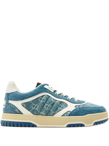  Gucci Monogram Denim Sneakers - Blue 