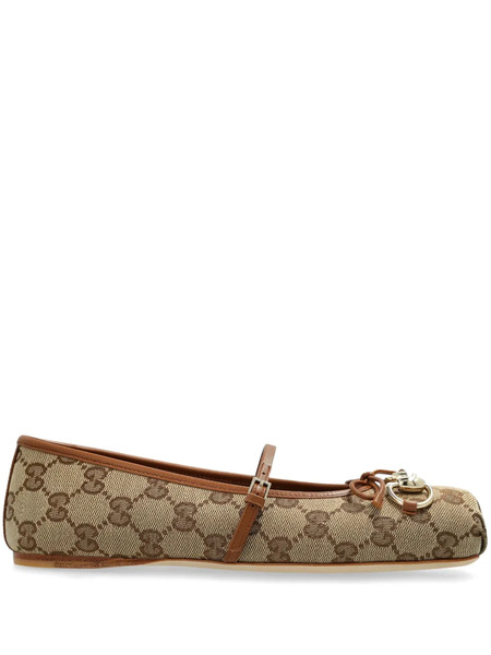  Gucci Monogram Double G Pumps - Neutrals 
