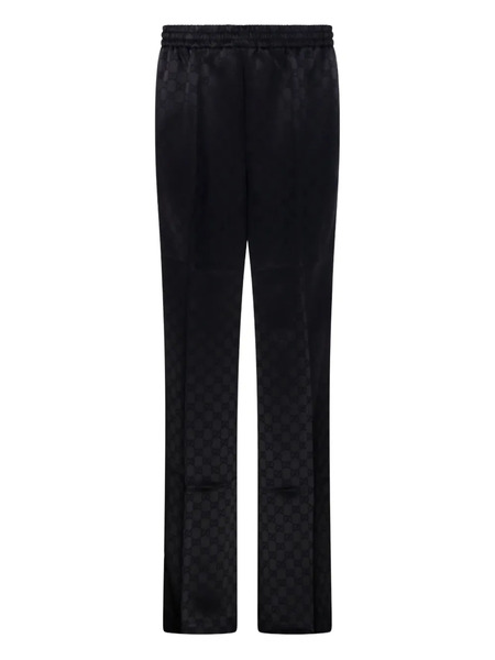  Gucci Monogram-pattern Trousers - Black 