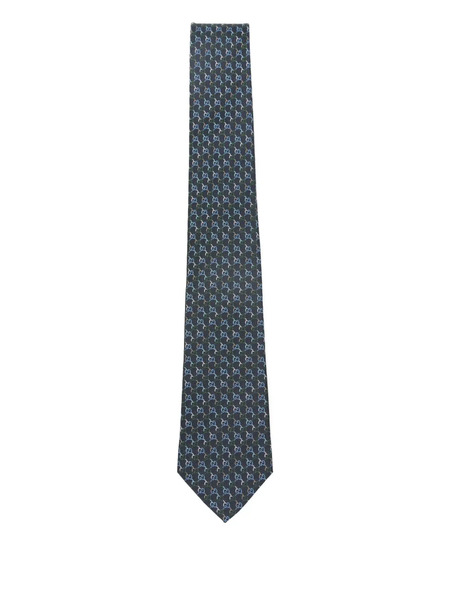  Gucci Monogram Tie - Blue 