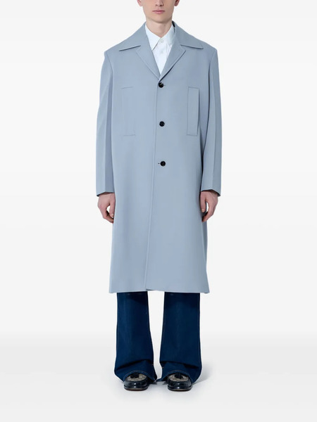  Gucci Notched-lapel Wool Coat - Grey 