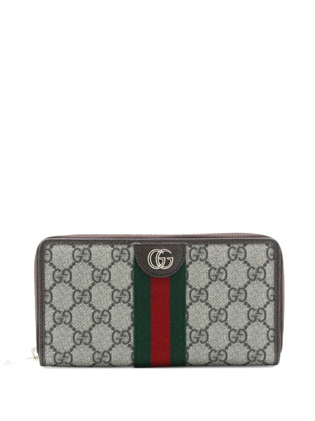  Gucci Ophidia Logo Web-stripe Wallet - Neutrals 