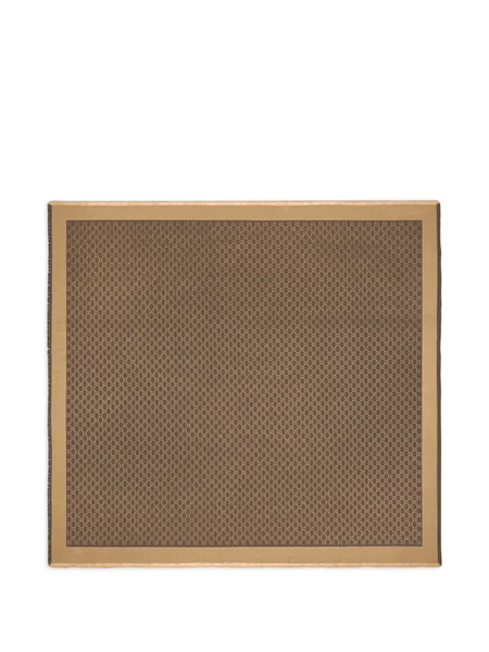  Gucci Patterned Fringed Scarf - Brown 