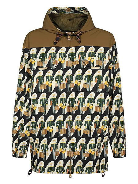  Gucci Porter-print Zip-up Jacket - Black 
