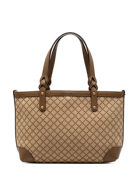  Gucci Pre-owned 2000-2015 Diamante Canvas Craft Tote Bag - Brown 