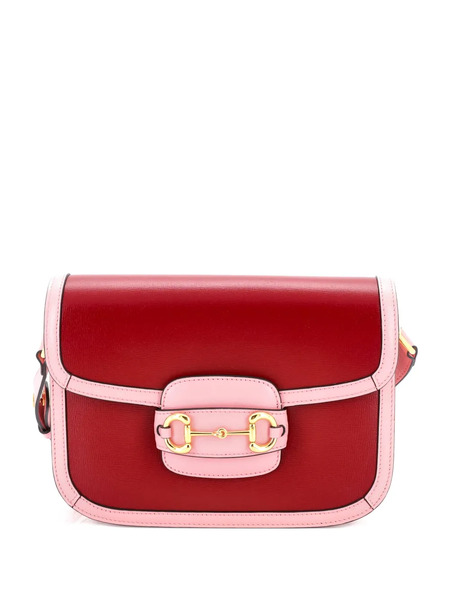  Gucci Pre-owned Horsebit 1955 Leather Small Shoulder Bag - Red 
