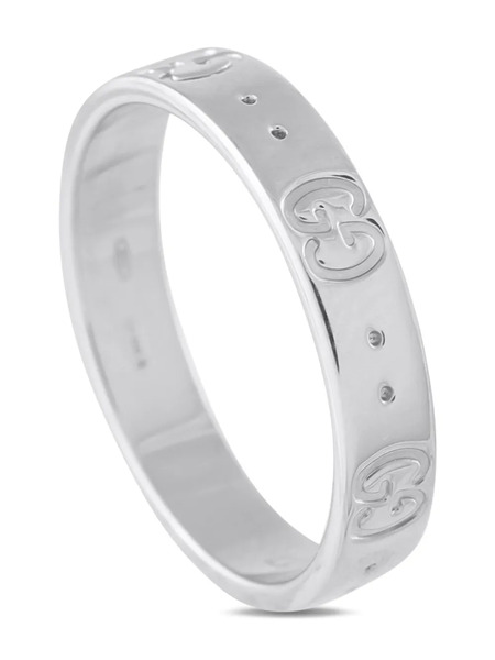  Gucci Pre-owned 18k White Gold Icon Ring - Silver 