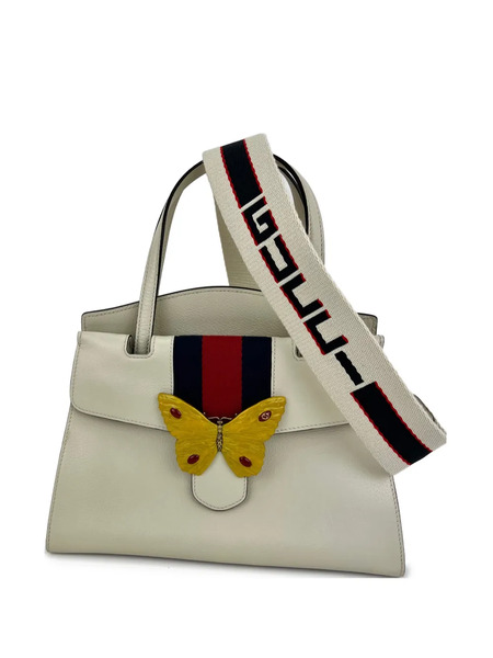  Gucci Pre-owned Medium Butterfly Totem Tote Bag - Neutrals 