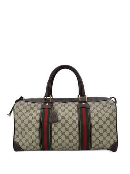  Gucci Pre-owned Monogram-pattern Holdall - Neutrals 