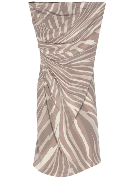  Gucci Pre-owned 2010s Zebra Mini Dress - Neutrals 