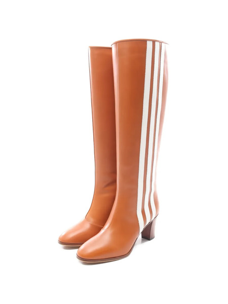  Gucci Pre-owned 2020 X Adidas Striped Leather Boots - Brown 