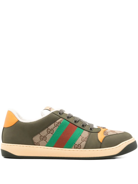  Gucci Screener Logo-patterned Sneakers - Neutrals 