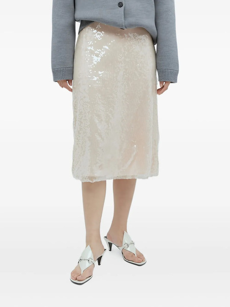  Gucci Sequin Midi Skirt - Neutrals 