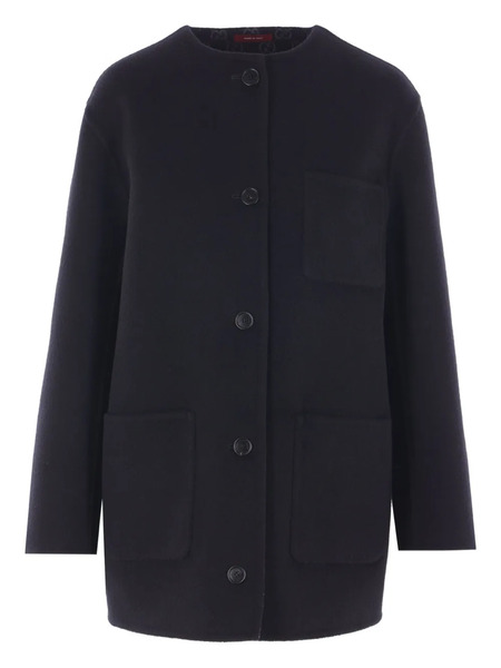  Gucci Single-breasted Wool Coat - Blue 