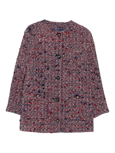  Gucci Tweed Button-fastening Jacket - Blue 