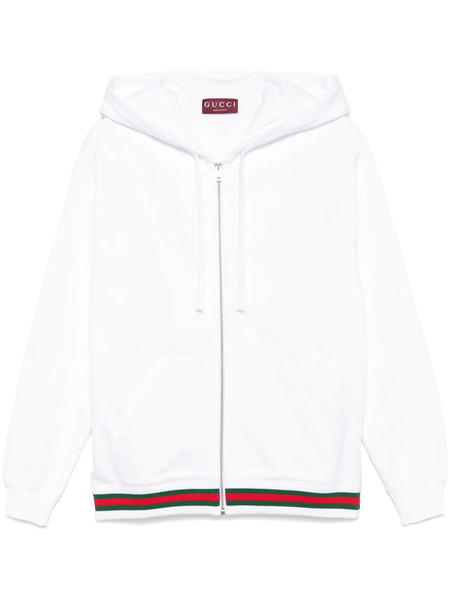  Gucci Web-stripe Hoodie - White 