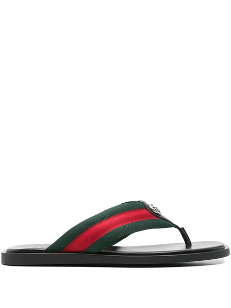  Gucci Web-stripe Sandals - Black 