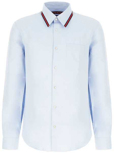  Gucci Web-stripe Shirt - Blue 