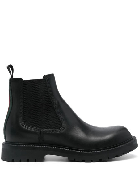  Gucci Web Stripe-trim Boots - Black 