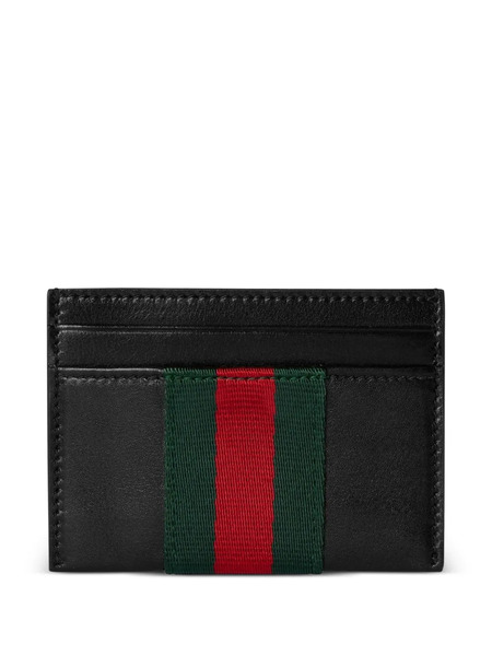  Gucci Web Trademark Card Holder - Black 
