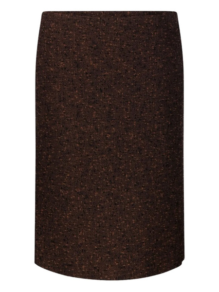  Gucci Wool Midi Skirt - Brown 