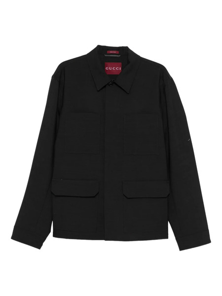  Gucci Wool Shirt Jacket - Grey 
