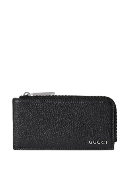  Gucci Zip-around Leather Card Case - Black 