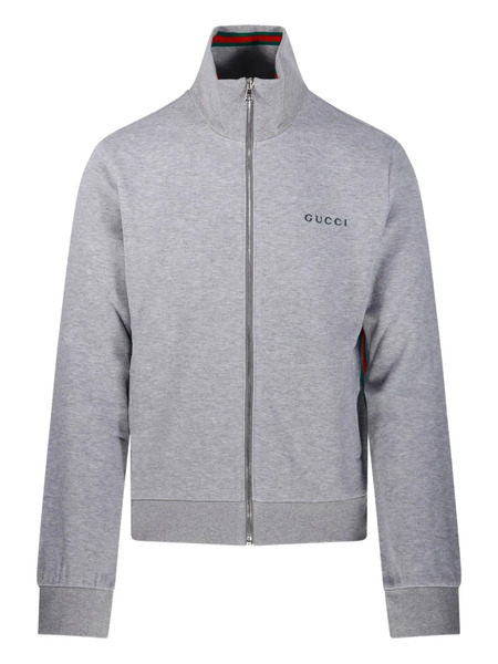  Gucci Zip-up Sweatshirt - Grey 
