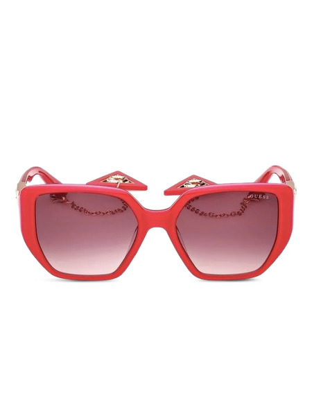  Guess Eyewear Chain-embellished Square Sunglasses - Pink 