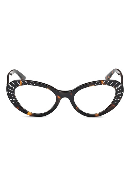  Guess Eyewear Embellished Cat-eye Glasses - Brown 