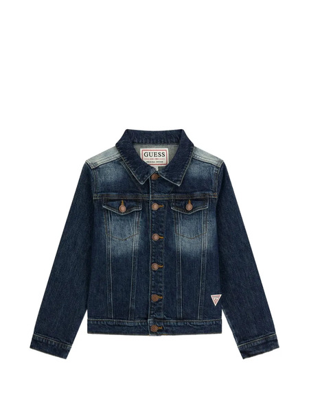  Guess Kids Two-tone Denim Jacket - Blue 