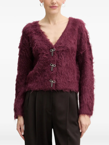  Guess Usa Bow Cardigan - Purple 