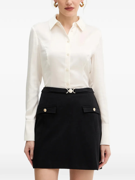  Guess Usa Button-down Long-sleeve Blouse - Neutrals 