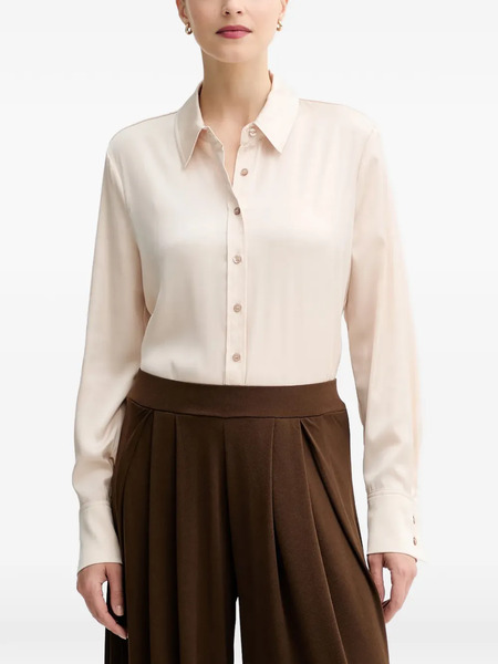  Guess Usa Buttoned Collared Top - Neutrals 