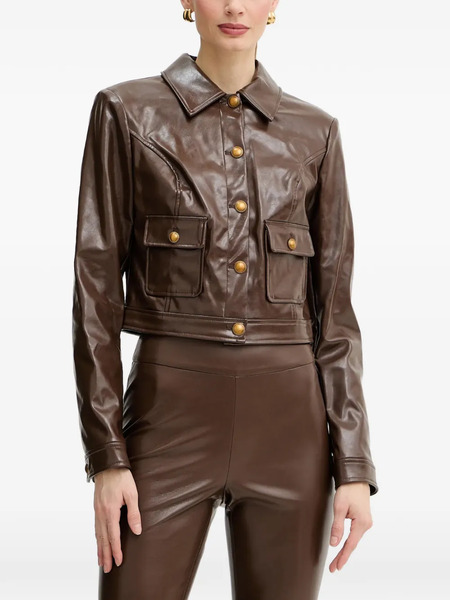  Guess Usa Buttoned Pocket Jacket - Brown 