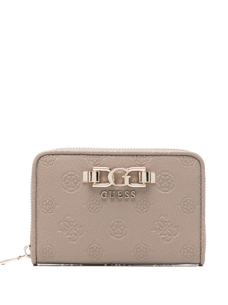  Guess Usa Debossed-monogram Wallet - Neutrals 