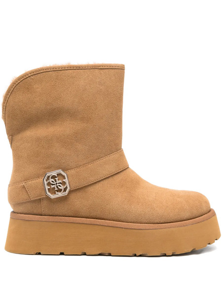  Guess Usa Dolsay Buckle-strap Boots - Brown 