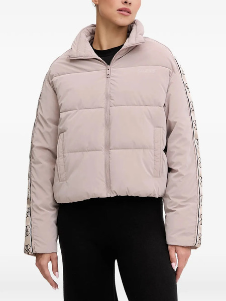  Guess Usa High-neck Puffer Jacket - Neutrals 