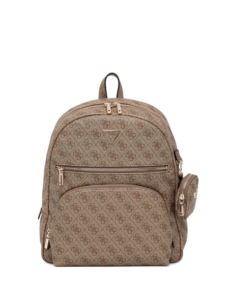  Guess Usa Logo-pattern Backpack - Brown 