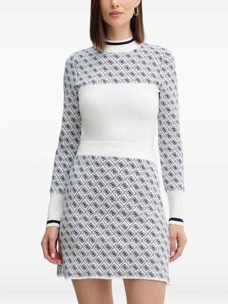  Guess Usa Logo-patterned Sweater - White 