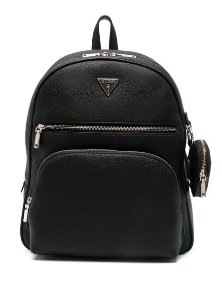  Guess Usa Logo-plaque Backpack - Black 