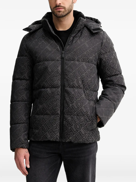  Guess Usa Logo Puffer Jacket - Grey 