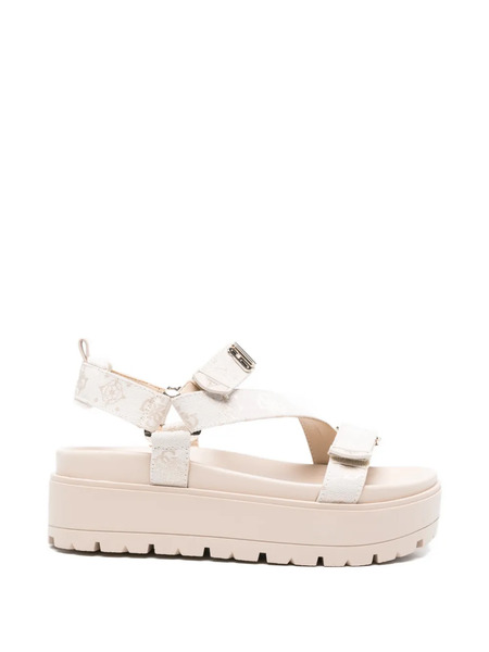  Guess Usa Logo Strap Sandals - Neutrals 